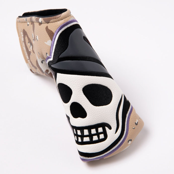 DEVEREUX GOLF デヴァローゴルフ メンズ レディース DVG Skull Icon Blade Headcover ブレードパターカバー ミリタリーテイスト マグネット式の開閉 高品質PUレザー採用 075764829