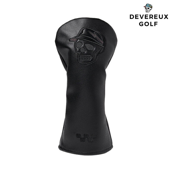 DEVEREUX GOLF デヴァローゴルフ メンズ レディース DVG Skull Icon DR Headcover ドライバーヘッドカバー オールブラック 高品質PUレザー採用 シリーズ商品あり 075764830