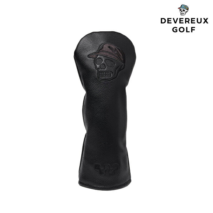 DEVEREUX GOLF デヴァローゴルフ メンズ レディース DVG Skull Icon FW Headcover フェアウェイウッドヘッドカバー オールブラック 高品質PUレザー採用 シリーズ商品あり 075764831