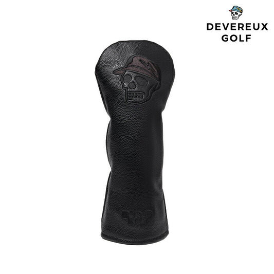 DEVEREUX GOLF デヴァローゴルフ メンズ レディース DVG Skull Icon FW Headcover フェアウェイウッドヘッドカバー オールブラック 高品質PUレザー採用 シリーズ商品あり 075764831