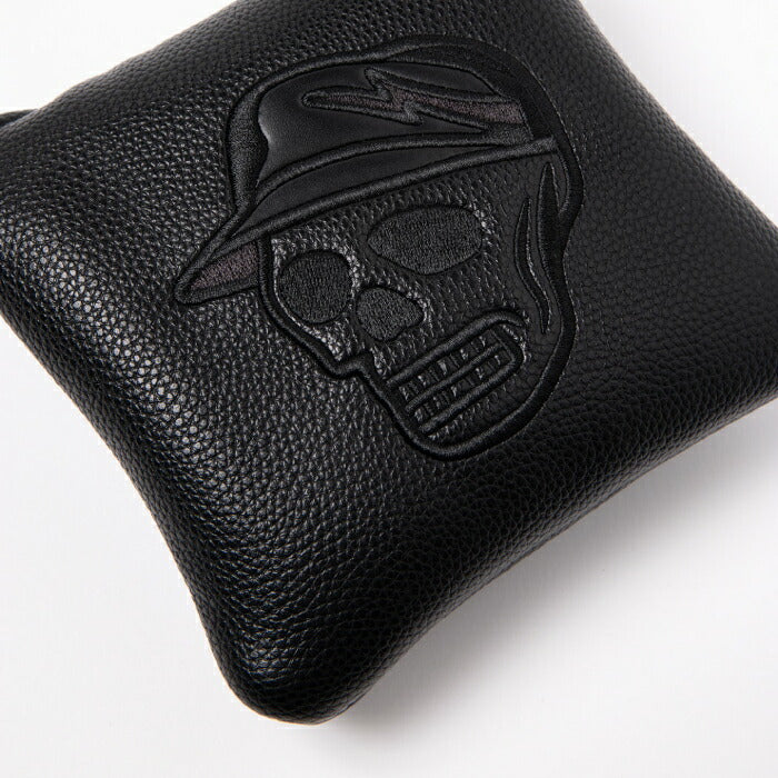 DEVEREUX GOLF デヴァローゴルフ メンズ レディース DVG Skull Icon Mallet Headcover マレットパターカバー オールブラック 高品質PUレザー採用 シリーズ商品あり 075764833