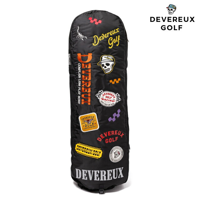 DEVEREUX GOLF デヴァローゴルフ メンズ レディース PIONEER TOWN Logo Assorted Travel Cover トラベルカバー 多彩なワッペン刺繍 高級感 中綿入りの仕様 075764834