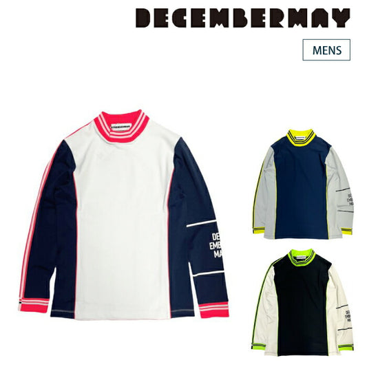 DECEMBERMAY ディセンバーメイ メンズ Hybrid cutting mock neck UVカット 接触冷感 1-205-0125