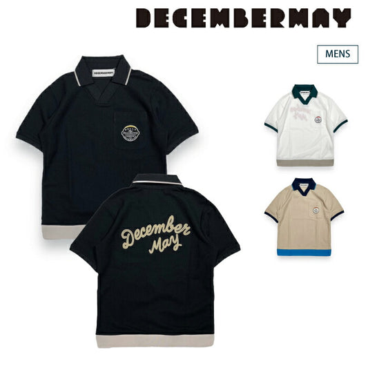 DECEMBERMAY ディセンバーメイ メンズ BOY cable knit polo / MAN ニットソー素材 1-305-0139