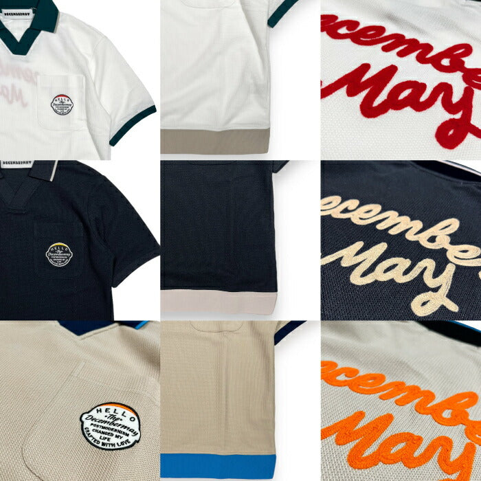 DECEMBERMAY ディセンバーメイ メンズ BOY cable knit polo / MAN ニットソー素材 1-305-0139