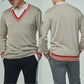 DECEMBERMAY ディセンバーメイ ゴルフウェア メンズ Avignon Fake layered Knit Polo MAN 長袖ニットポロ 保湿性 吸湿性 速乾性 上品な光沢感のあるテンセル素材 1-312-1005