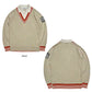 DECEMBERMAY ディセンバーメイ ゴルフウェア メンズ Avignon Fake layered Knit Polo MAN 長袖ニットポロ 保湿性 吸湿性 速乾性 上品な光沢感のあるテンセル素材 1-312-1005