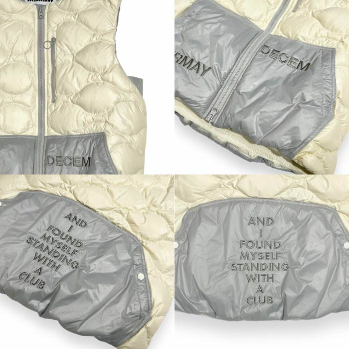 DECEMBERMAY ディセンバーメイ ゴルフウェア メンズ Color scheme quilting down vest ダウンベスト 撥水性 防静電気加工 軽量 1-312-1505