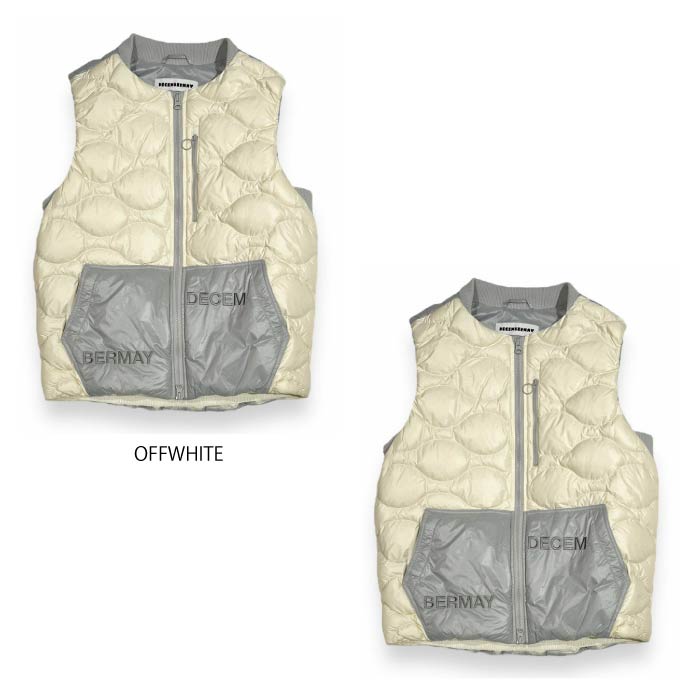 DECEMBERMAY ディセンバーメイ ゴルフウェア メンズ Color scheme quilting down vest ダウンベスト 撥水性 防静電気加工 軽量 1-312-1505