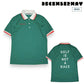 DECEMBERMAY ディセンバーメイ ゴルフウェア メンズ Back print NOT A RACE polo MEN 半袖ポロシャツ 綿タッチ素材感 吸収乾燥 ストレッチ UVカット機能 1-405-0150