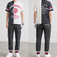 DECEMBERMAY ディセンバーメイ ゴルフウェア メンズ 半袖モックネックシャツ Lovers tiger bicolor mock neck shirt/ MEN 吸湿速乾 防透 紫外線防止 1-505-0151