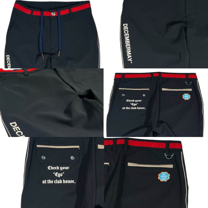 DECEMBERMAY ディセンバーメイ ゴルフウェア メンズ ロングパンツ Non see-through pants/ MAN 防透け 吸水速乾 UVカット 接触冷感 1-505-2054
