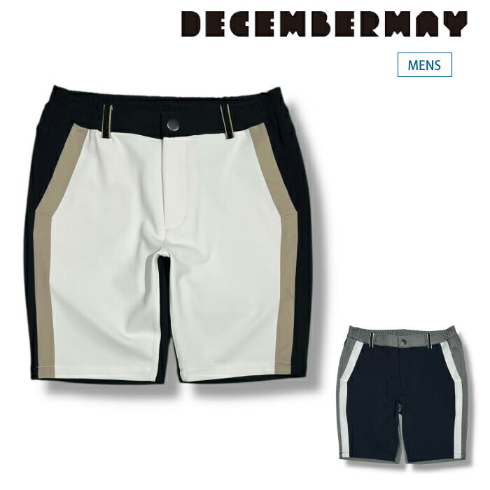 DECEMBERMAY ディセンバーメイ メンズ Slender Duality short Pants MEN バイカラーショートパンツ レギュラーフィットシルエット ストレッチ 1-505-2109