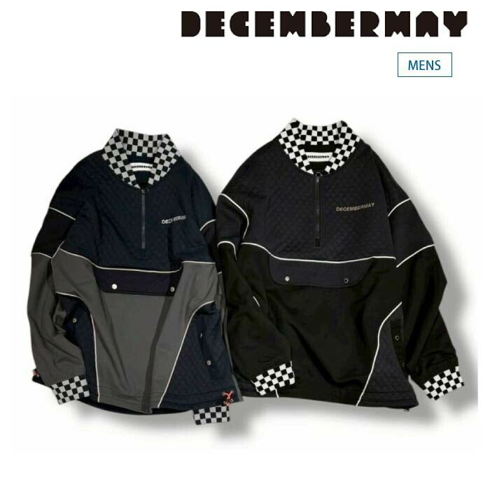 DECEMBERMAY ディセンバーメイ ゴルフウェア メンズ キルト 裏起毛 ジップアップブルゾン Quilt quarterzip blouson / MEN ブルゾン アウター あったか 軽量 ストレッチ セットアップ対応 1-512-1511