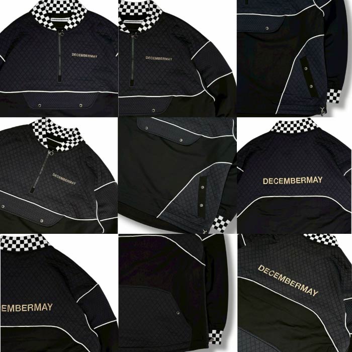 DECEMBERMAY ディセンバーメイ ゴルフウェア メンズ キルト 裏起毛 ジップアップブルゾン Quilt quarterzip blouson / MEN ブルゾン アウター あったか 軽量 ストレッチ セットアップ対応 1-512-1511