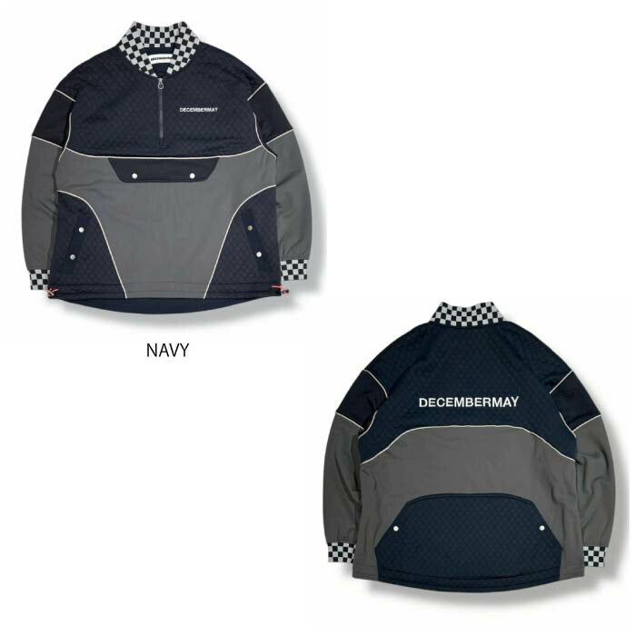 DECEMBERMAY ディセンバーメイ ゴルフウェア メンズ キルト 裏起毛 ジップアップブルゾン Quilt quarterzip blouson / MEN ブルゾン アウター あったか 軽量 ストレッチ セットアップ対応 1-512-1511