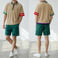 DECEMBERMAY ディセンバーメイ ゴルフウェア メンズ Dolman sleeve polo MEN 半袖ポロシャツ ポップな配色 1-605-0161