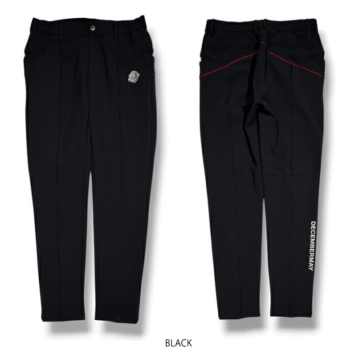 DECEMBERMAY ディセンバーメイ ゴルフウェア メンズ Side pocket comfortable pants MEN タイトフィットシルエットロングパンツ 吸水速乾性 接触冷感 防透け UVカット効果 ハイテンションストレッチ シワになりにくい 1-605-2061
