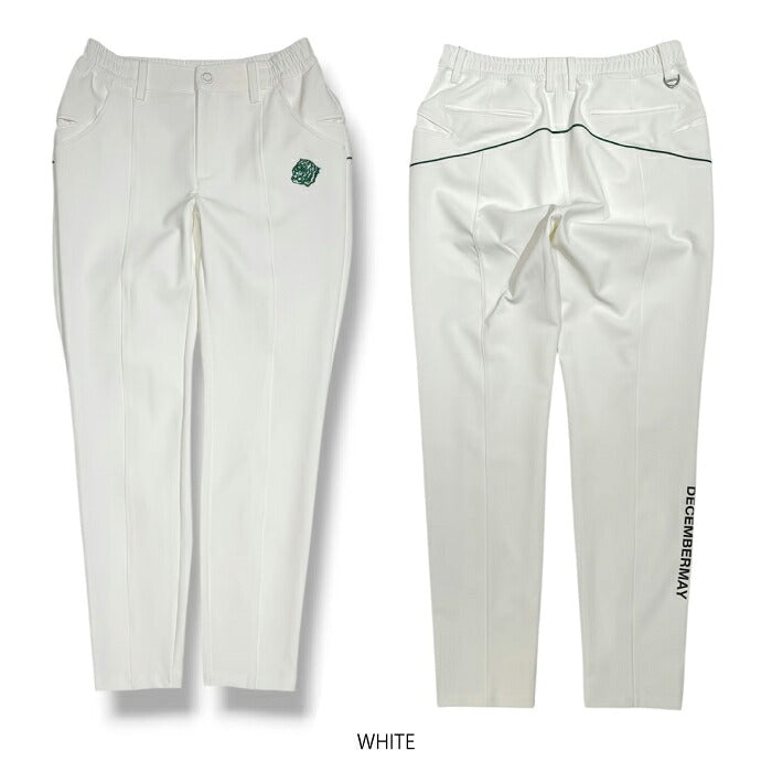 DECEMBERMAY ディセンバーメイ ゴルフウェア メンズ Side pocket comfortable pants MEN タイトフィットシルエットロングパンツ 吸水速乾性 接触冷感 防透け UVカット効果 ハイテンションストレッチ シワになりにくい 1-605-2061