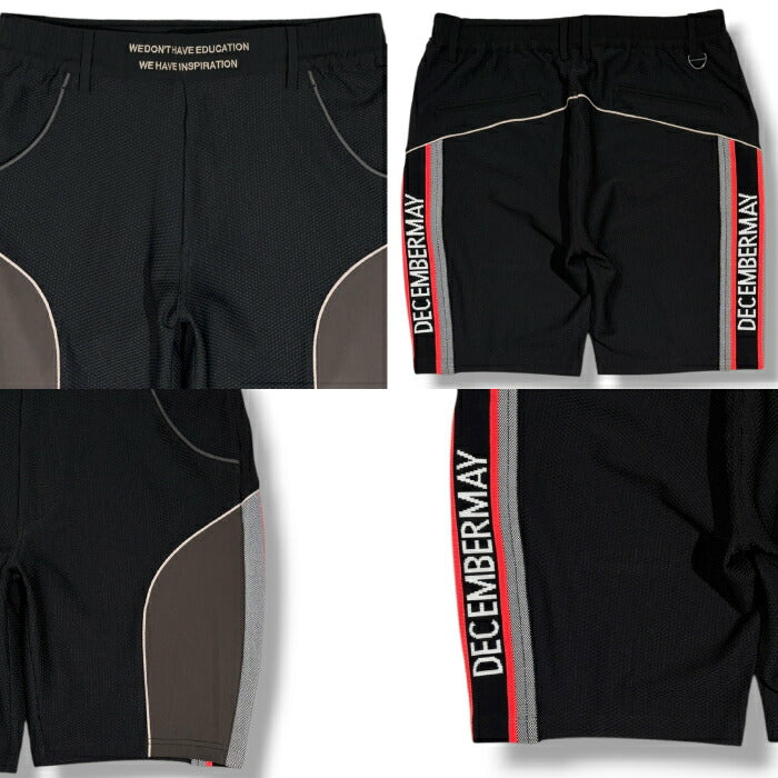 DECEMBERMAY ディセンバーメイ ゴルフウェア メンズ Coolness mesh × Rib shorts MEN ショートパンツ ストレッチ トリコットメッシュ素材 セットアップ対応 1-605-2128
