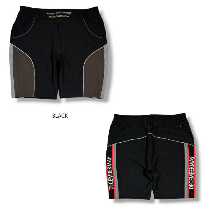 DECEMBERMAY ディセンバーメイ ゴルフウェア メンズ Coolness mesh × Rib shorts MEN ショートパンツ ストレッチ トリコットメッシュ素材 セットアップ対応 1-605-2128