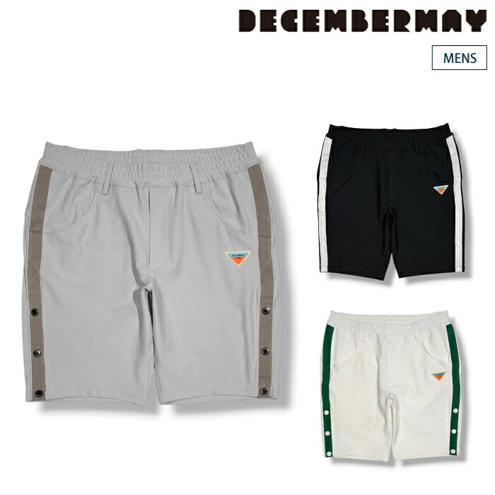 DECEMBERMAY ディセンバーメイ ゴルフウェア メンズ Newport seersucker shorts MEN ショートパンツ ストレッチ性 UVカット効果 セットアップ対応 1-605-2129