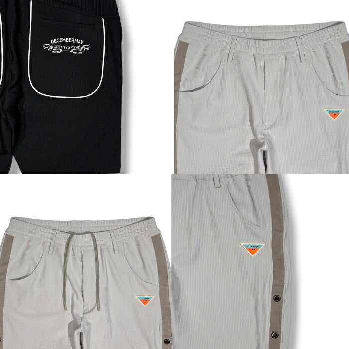 DECEMBERMAY ディセンバーメイ ゴルフウェア メンズ Newport seersucker shorts MEN ショートパンツ ストレッチ性 UVカット効果 セットアップ対応 1-605-2129