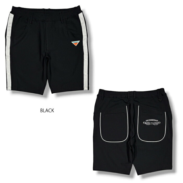 DECEMBERMAY ディセンバーメイ ゴルフウェア メンズ Newport seersucker shorts MEN ショートパンツ ストレッチ性 UVカット効果 セットアップ対応 1-605-2129