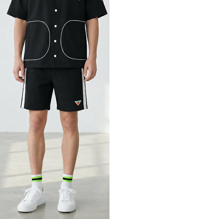 DECEMBERMAY ディセンバーメイ ゴルフウェア メンズ Newport seersucker shorts MEN ショートパンツ ストレッチ性 UVカット効果 セットアップ対応 1-605-2129