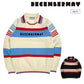 DECEMBERMAY ディセンバーメイ ゴルフウェア メンズ Stripe knit polo MEN 長袖ニットポロ 鹿の子編み ソフトな風合い 衿付きクルーネック 保温性 通気性 1-612-1035