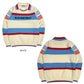 DECEMBERMAY ディセンバーメイ ゴルフウェア メンズ Stripe knit polo MEN 長袖ニットポロ 鹿の子編み ソフトな風合い 衿付きクルーネック 保温性 通気性 1-612-1035
