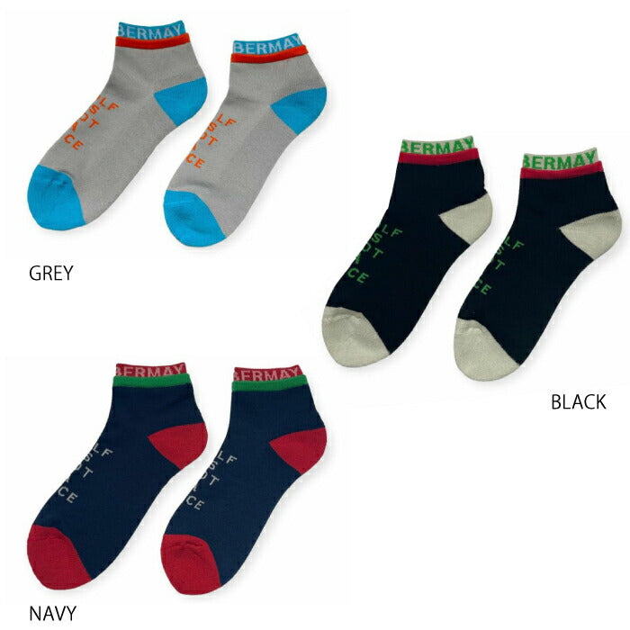 DECEMBERMAY ディセンバーメイ ゴルフ ソックス メンズ Double rib ankle socks/MEN 1-999-4006【メール便可】