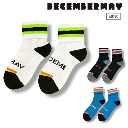 DECEMBERMAY ディセンバーメイ ゴルフウェア メンズ ソックス Pile line socks MEN アンクル丈 裏パイル採用 1-999-4013