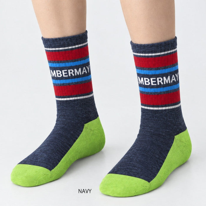 DECEMBERMAY ディセンバーメイ ゴルフウェア メンズ ソックス Stripe logo middle socks / MEN アンクル丈ソックス 日本製 1-999-4133