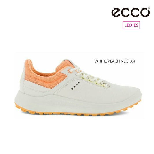 ECCO エコー レディース Women's GOLF CORE GOLF SHOE WHITE/PEACH NECTAR 撥水性・柔軟性 100403