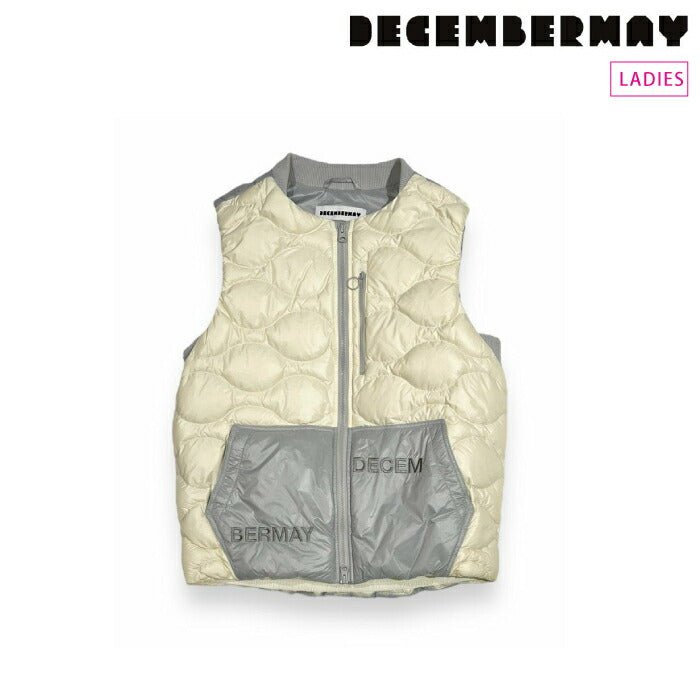 DECEMBERMAY ディセンバーメイ ゴルフウェア レディース ダウン ベスト Color scheme quilting down vest / WOMAN 撥水性 防静電気加工 軽量 2-312-1505