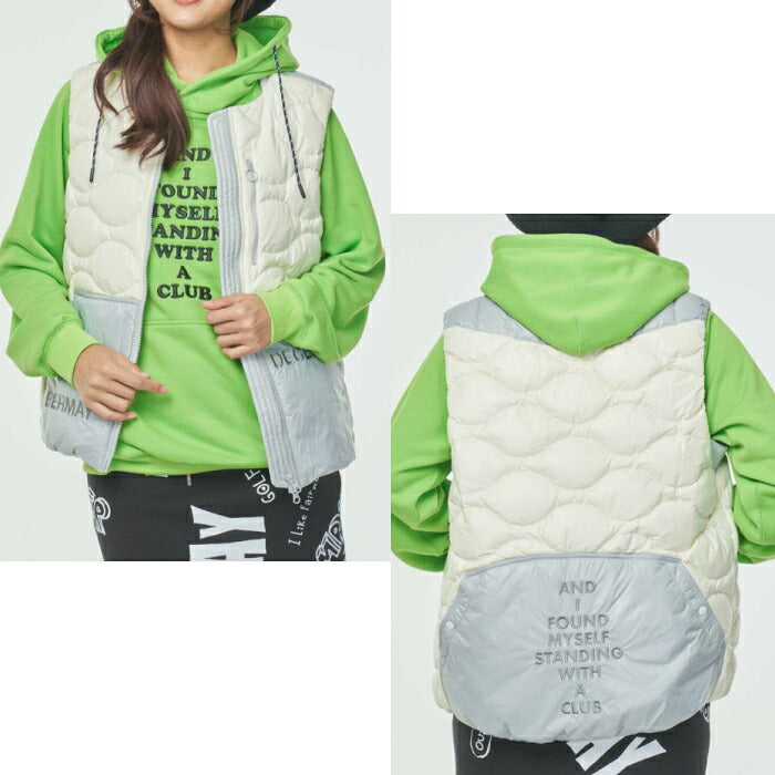 DECEMBERMAY ディセンバーメイ ゴルフウェア レディース ダウン ベスト Color scheme quilting down vest / WOMAN 撥水性 防静電気加工 軽量 2-312-1505