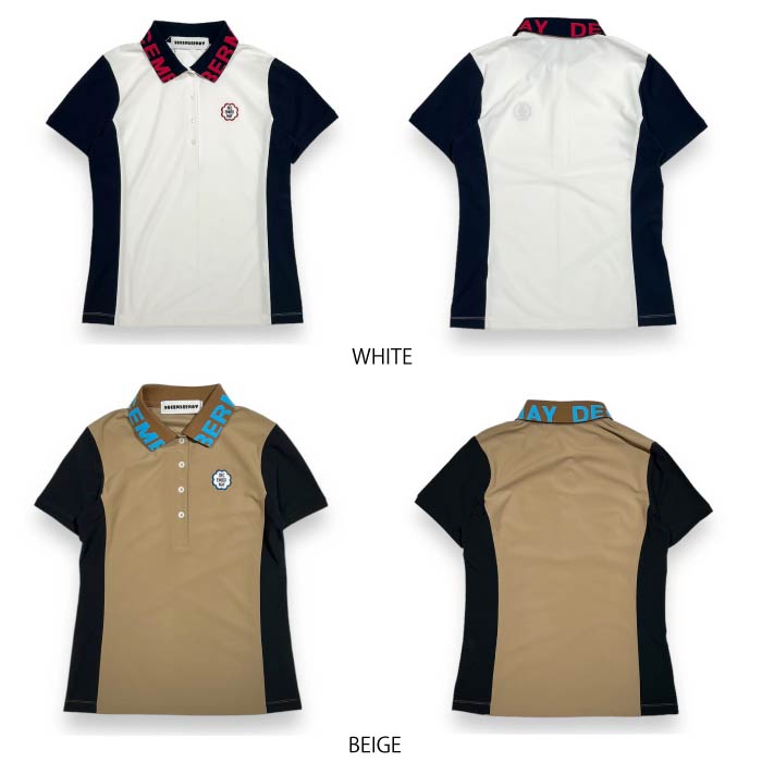 DECEMBERMAY ディセンバーメイ レディース ゴルフウェア 半袖ポロシャツ Color combination polo / WOMEN 2-405-0143