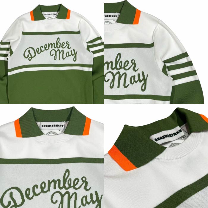DECEMBERMAY ディセンバーメイ ゴルフウェア レディース Versity collar knit / WOMEN 襟付きクルーネックニット 超軽量 吸水速乾 2-405-1025