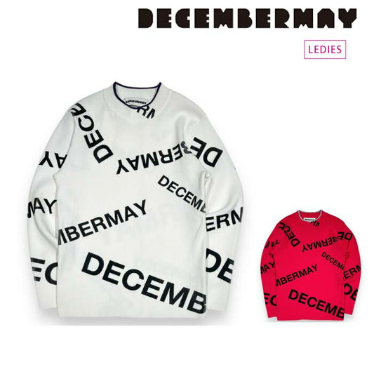 DECEMBERMAY ディセンバーメイ ゴルフウェア レディース ニット Logo pattern Rib knit/ WOMEN 2-412-1033