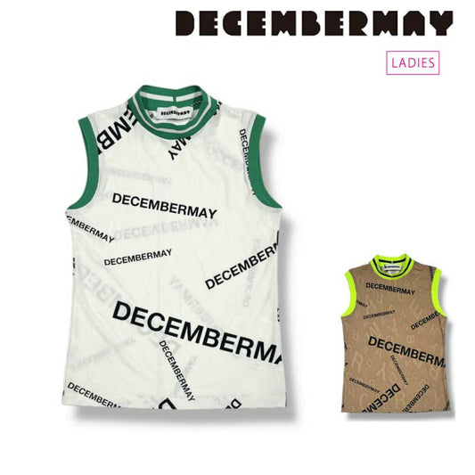DECEMBERMAY ディセンバーメイ ゴルフウェア レディース ノースリーブポロ Pile jacquard sleeve less mock neck / WOMEN セットアップ対応 2-505-0164