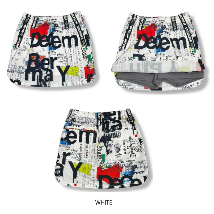 DECEMBERMAY ディセンバーメイ ゴルフウェア レディース スカート Graffiti skirt/ WOMEN ストレッチ 吸湿速乾 2-505-2527