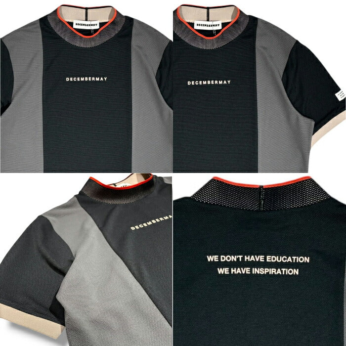 DECEMBERMAY ディセンバーメイ ゴルフウェア レディース Classy mock shirt WOMEN 半袖モックネックシャツ 吸水速乾 遮熱 伸縮性 ドライな着心地 2-605-0159