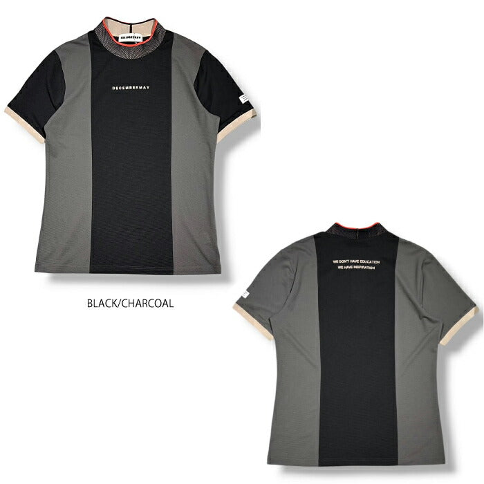 DECEMBERMAY ディセンバーメイ ゴルフウェア レディース Classy mock shirt WOMEN 半袖モックネックシャツ 吸水速乾 遮熱 伸縮性 ドライな着心地 2-605-0159