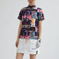 DECEMBERMAY ディセンバーメイ ゴルフウェア レディース Good Dreams mockneck shirt WOMEN 半袖モックネックシャツ 軽量 接触冷感 ロックテイスト 2-605-0163