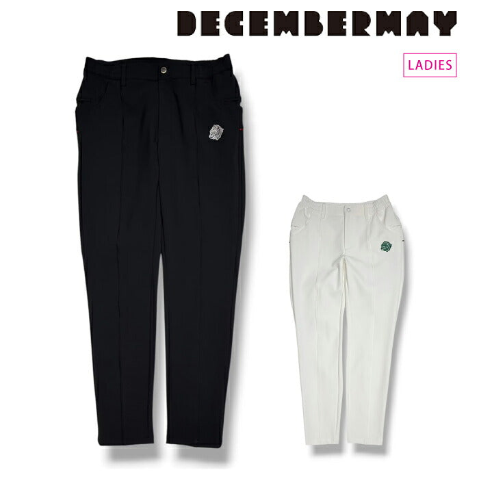 DECEMBERMAY ディセンバーメイ ゴルフウェア レディース Side pocket comfortable pants WOMEN タイトフィットシルエットロングパンツ 吸水速乾性 接触冷感 防透け UVカット効果 ハイテンションストレッチ シワになりにくい 2-605-2061