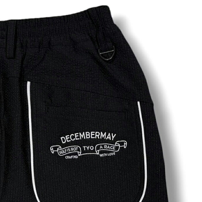 DECEMBERMAY ディセンバーメイ ゴルフウェア レディース Newport seersucker skirtt スカート ストレッチ性 UVカット サッカー生地 ウエストゴム＋ドローコード