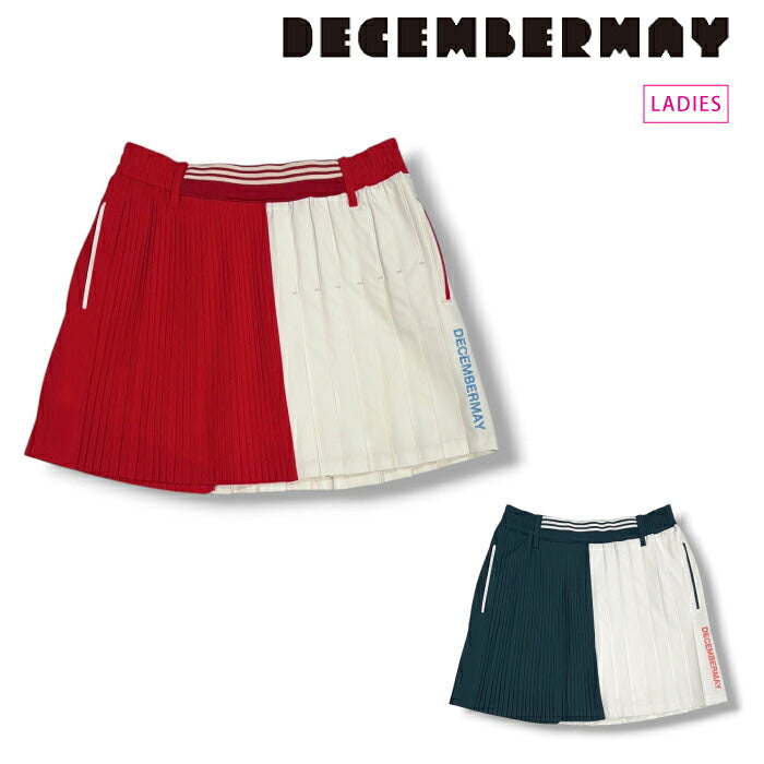 DECEMBERMAY ディセンバーメイ ゴルフウェア レディース Various pleated skirt WOMEN プリーツスカート アシンメトリーなデザイン2-612-2536