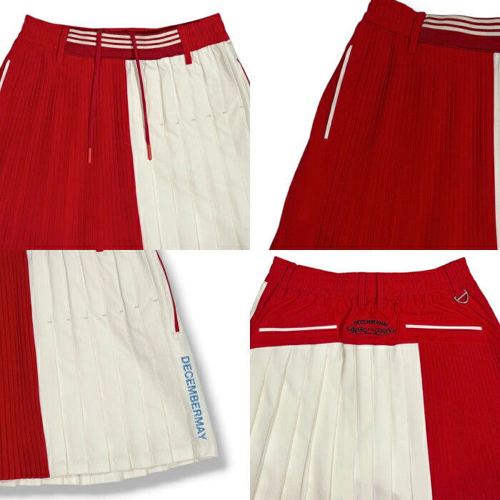 DECEMBERMAY ディセンバーメイ ゴルフウェア レディース Various pleated skirt WOMEN プリーツスカート アシンメトリーなデザイン2-612-2536