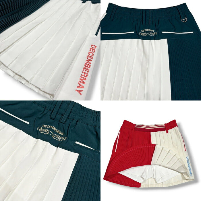 DECEMBERMAY ディセンバーメイ ゴルフウェア レディース Various pleated skirt WOMEN プリーツスカート アシンメトリーなデザイン2-612-2536